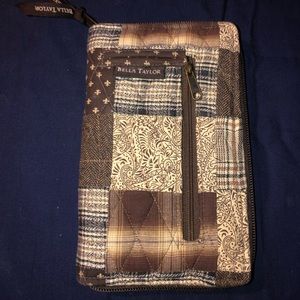 Bella Taylor Brown Tweed Quilted Wallet